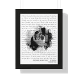 Lyrics -- Michael & Brittany 11.12.2016 -- Black framed 12x16 -- Printify