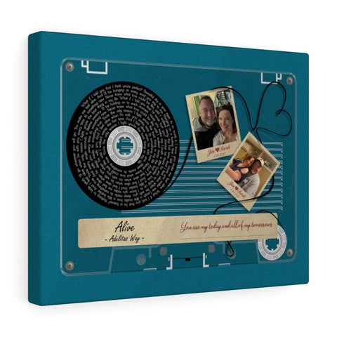 Cassette -- Jim & Sarah 04.21.2021 -- Canvas 11x14 -- Printify