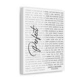 Lyrics Song -- Canvas 11"X14" -- Jason & Heather 09.03.2022