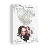 Lyrics Song -- Canvas 8"x10" -- Concettina & Lawrence
