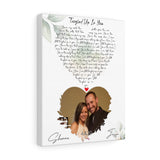Lyrics -- Jesse & Shanna 4/4/20 -- Canvas Gallery 11"X14" -- Printify