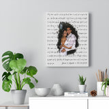 Music Lyrics Song -- Canvas 11"X14" -- Javier & Lysette