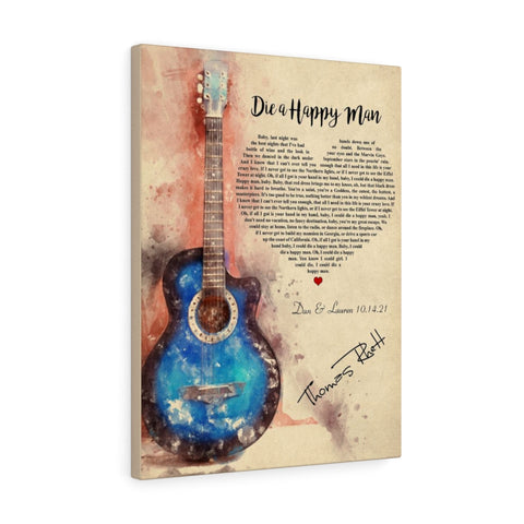 Die A Happy Man -- style 8 -- Canvas 18x24 -- Printify