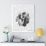 Lyrics Song -- Canvas  24"x30" -- Amy & Aaron
