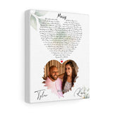 Lyrics -- Tyler & Kara -- Canvas 8x10 -- Printify