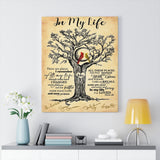 in My Life Lyrics -- Canvas 24"x30" -- 16