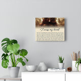 I Cross My Heart Lyrics -- Canvas 12"X16" -- 4