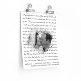 Lyrics Song -- poster/ 9''x11'' -- Jonathan & Michelle 03.08.1996