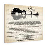 Music Song Lyrics -- Canvas 24"x30" -- Africa