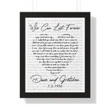 Dave and Gretchen 7/3/1990 - Framed 16x20 - Printify