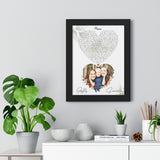 Lyrics -- Samantha & Ashly -- Black framed 12x16 -- Printify