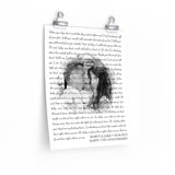 Lyrics Song -- poster/ 11''x14'' -- Robyn & Jake 08.08.2015