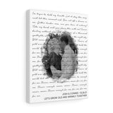 Lyrics -- Josh & Connee -- Canvas 11x14 -- Printify