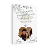 Lyrics Poster --  Justs & Jennifer 05.21.2010 -- Canvas 12x16 -- printify