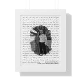 Lyrics -- Shawn and Tabatha -- White framed 11x14 -- Printify