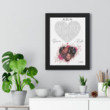 Lyrics -- Keisha & Damian 2022 -- Black framed 12x16 -- Printify