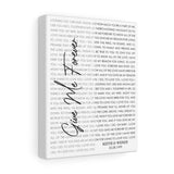 Lyrics Song -- Canvas 8"x10" -- Keith & Wendy