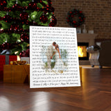 Lyrics -- Brennan & Ally I love you. Happy 9th Anniversary -- Canvas 24x30 -- Printify