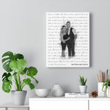Music Lyrics Song -- Canvas 11"X14" -- Matthew and Caitlin