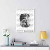 Lyrics -- Brian & Colette 08.27.1983 -- Canvas 18x24 -- Printify
