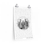 Lyrics -- Hope, Love, Family -- 12x18 -- Printify