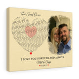 Lyrics -- Matt & Sanja 10-26-21 -- Canvas 11x14 -- Printify