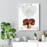 Lyrics -- Brian & Elizabeth 11/13/2015 -- Canvas 12x16 -- Printify