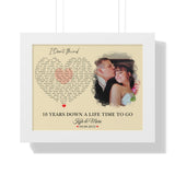 Lyrics Song -- White framed poster/ 11"x14" -- Kyle & Marie 09.08.2012