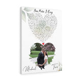 Lyrics -- Michael and Tara 05/11/2018 -- Canvas 18x24 -- Printify