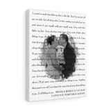 Lyrics -- FRANK & REBECCA 05.16.09 -- Canvas 11x14 -- Printify