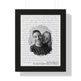 Lyrics -- Nicole and Kyle -- Black framed 11"x14" -- Printify