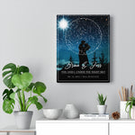 Star map -- Brian & Jess 08.13.2021 -- Canvas 11x14 -- Printify