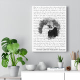 Lyrics -- Matthew & Brittany Pagelsdorf -- Canvas 12x16 -- Printify