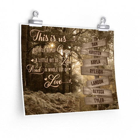 Street Sign Poster -- poster/ 11''x14'' -- Dan & Kristen