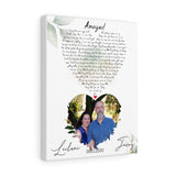Music Lyrics Song -- Canvas 11"X14" -- Jerry and Leilani