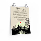 Lyrics Song -- poster/ 11''x14'' -- Tangled up in you (Aaron Lewis)