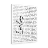 Lyrics Song -- Canvas 24"x30" -- Everlong (Foo Fighters)