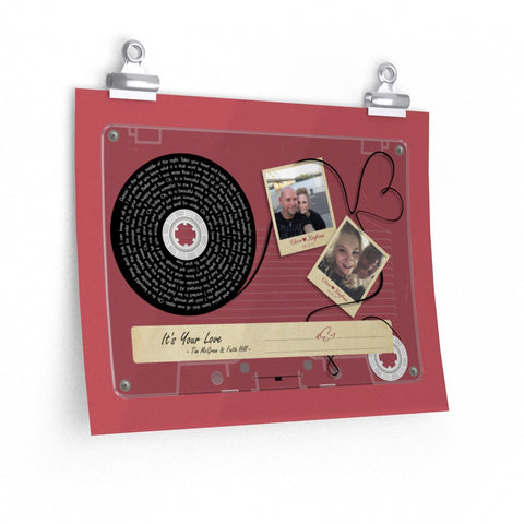 Cassette-Tape -- Chris & Kaylena -- 11x14 -- Printify
