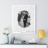 Music Lyrics Song -- Canvas 24"x30" -- Ross & Kim