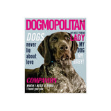 Printify Poster Matte 9x11 - Style 9 Lady - Magazine Dog