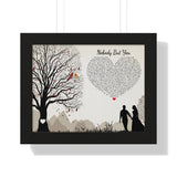 Lyrics -- Nobody But You -- Black framed 11x14 -- Printify