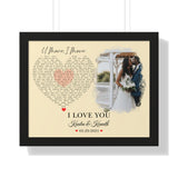 Lyrics -- Kendra & Kenneth 05. 29. 2021 -- Black framed 16x20 -- Printify