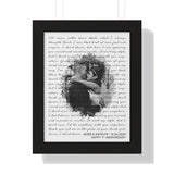 Lyrics Song -- Black framed poster/ 11"x14" -- Jesse & Katelyn