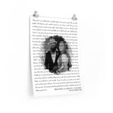 Lyrics -- Branden & Ashley 6.30.2021 -- 18x24 -- Printify