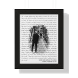 Music Lyrics Song -- Black framed 11"x14" -- David and Nathali