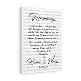 Lyrics -- Brian&Mary 3-23-21 -- Canvas 12x16 -- Printify