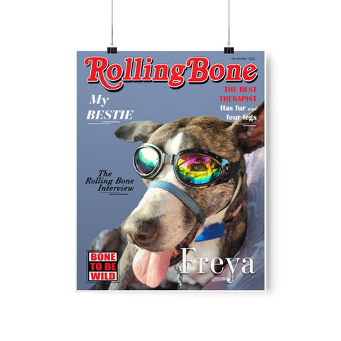 Printify Matte Poster 11x14 - Dog Magazine's Covers - Freya Style 4
