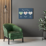 Map poster -- Paul & Raina -- Canvas 18x24 -- Printify