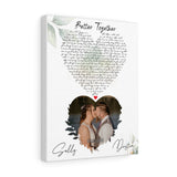 Lyrics -- Sally & Dustin 04.03.2021 -- Canvas 11x14 -- printify