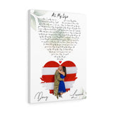 Lyrics -- Doug & Lauren 7.21.18 -- Canvas 18x24 -- Printify